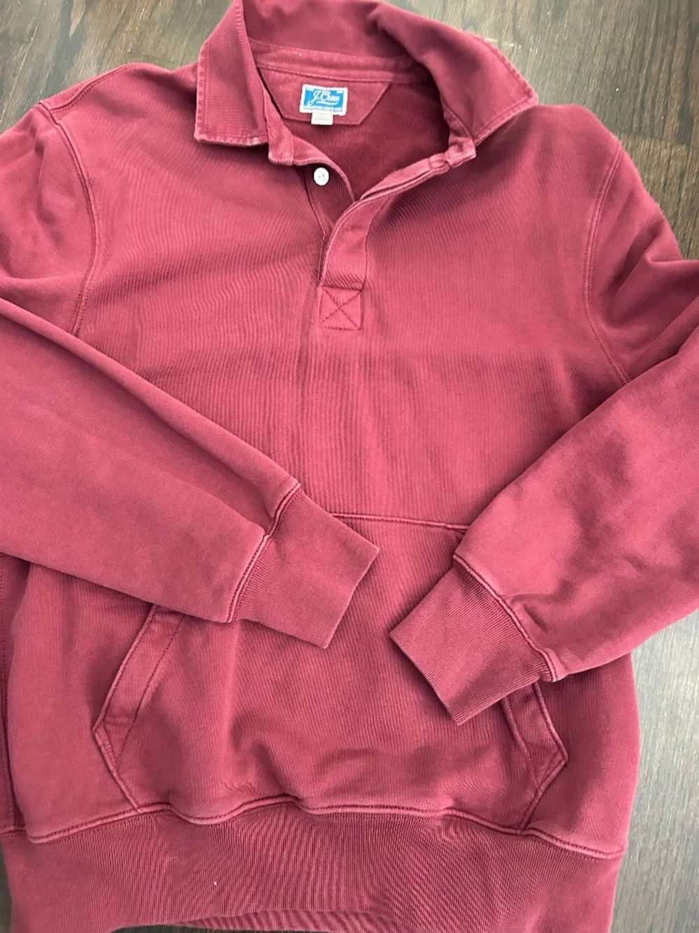 JCrew Long Sleeve Polo front pocket Sweatshirt